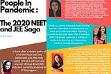 People In Pandemic: The  2020 NEET And JEE Saga