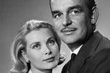 Princess Grace and Prince Rainier (note that they were actually the same height in real life)