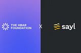 Sayl operates on Hedera blockchain and gets backed up by the HBAR Foundation