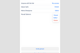 Flowchart permissions
