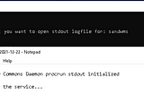 How to Open Current MOCA Server Log file via batch script in Windows