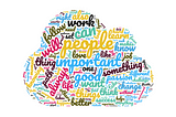 Word Cloud of notes on Career Advice