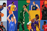 active nba players drawn minimalistic