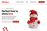 A landing page I designed for a Gift Store during the last Christmas