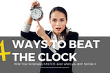 Blog Image — Woman holding Clock with text