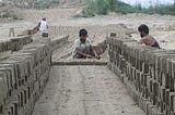 Education for Children working on Bricks Kilns