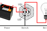 What is the push button switch with LED?