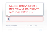 Checkout Form: Bank Card Details. Part 4/4.