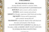 The Preamble : Constitution Of India