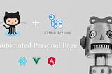 Automate your React/Vue/Angular personal page on GitHub