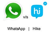 Rivalry in Messaging . WhatsApp v/s Hike