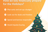 How do you financially prepare for the Holidays?