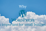 Why WordPress Design is important for small businesses