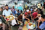 Bangladeshi people work together to organize Dhaka-style iftar at the mosque, willing to use their…