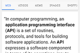 Application program interface:
