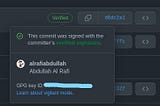 GitHub commit verification