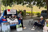 Recent China trip notes — a barista with a mobile coffee shop