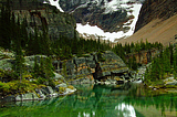 Lake Victoria and Glacier Peak in Yoho National Park, Canada