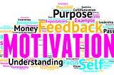 Motivation cloud from one of my workshops