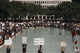 “Rioters” at Houston’s Discovery Green.