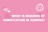 What is meaning of Gamification in iGaming