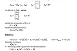 PCA Algorithm in Linear Algebra