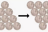 Change the coin figure by moving only 3 coins