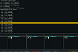 Sample tmux session preview