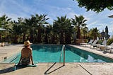 The pool at the Two Bunch Palms resort in Desert Hot Springs
