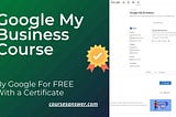 Google My Business Course For Free With Certificate