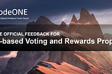 NodeONE response to block.one’s Stake-based voting and rewards proposal