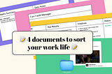 4 documents to sort your work-life.