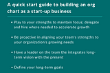 Start-up businesses (Part 2) — How to build your org chart