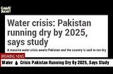 Save Water Save life