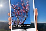Today is the first day of spring.