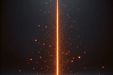 An orange spark pillar descending from heaven, AI Generated.