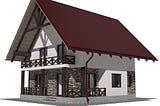 Modern Country Cottage 3D Model