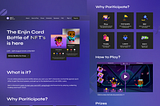 Case study: A landing page design for an NFT gaming event by Enjin