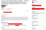 A Critical IDOR Vulnerability That Allowed Deletion & Modification of (Any) User’s Address (Mass…