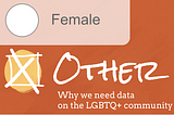 A picture of a typical survey with the option “female” as the last category. Written in is the option “other.”