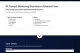 AI Prompts — Brainstorm Advance