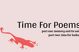 Time for Poems
