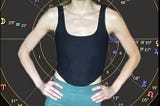 Screen Shot of me (Rozalia Kieliszkiewicz) Doing a cute video with a Green Screen Astrology Chart