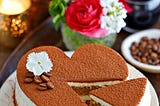 Eggless Tiramisu Heart Cake