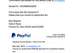 A spam email trying to convince me that I’ve been charged €499.99 for a PayPal Bitcoin purchase