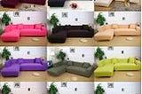 4 Seat Sofa Cover Slipcover Stretch Elastic Couch Furniture Protector Chair Covers