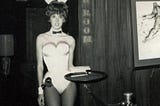 Bunny Paige, aka Carolyn V. Hamilton, in the Living Room of the Detroit Playboy Club.
