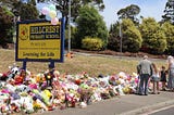 Davenport residents have left flowers, soft toys and other tributes in front of the school