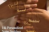 14k Personalized Name Necklace Now Available at Glitz and Glam Fine Jewelry