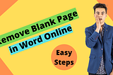 Remove Blank Page in Word Online